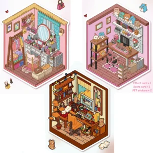 My Rooms DIY 3D Scene Stickers 3 Lovely Miniature Scenes
